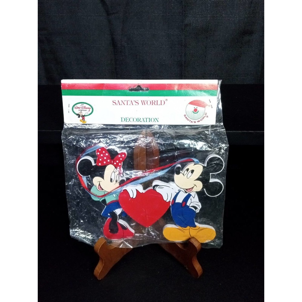 Vintage Mickey Minnie Mouse Decoration Ornament Disney Santa's World Kurt Adler